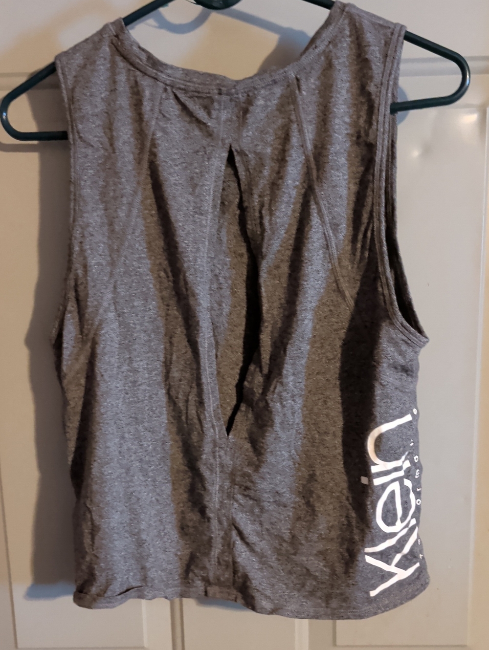 Calvin Klein Gray Sleeveless Tank with Side Logo